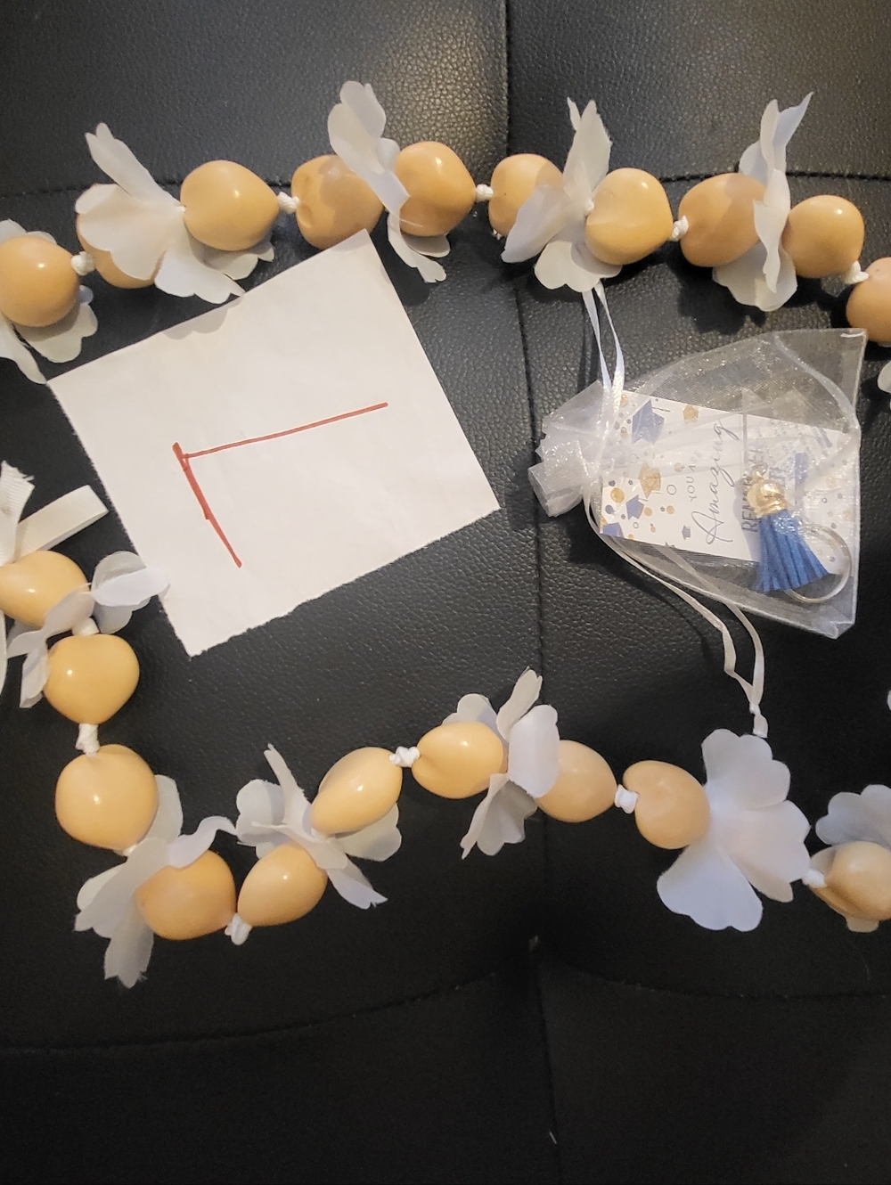 Graduation Hawiian Kukui Nuts With Tassel Keychain Kit